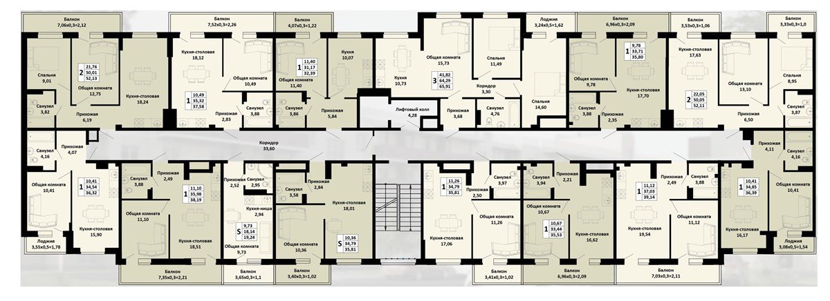 Фото №8: 1-комнатная квартира 39 м² - Южный, мкр. жилой комплекс Южные Соседи