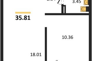 Фото №1: 1-комнатная квартира 39 м² - Южный, мкр. жилой комплекс Южные Соседи, 