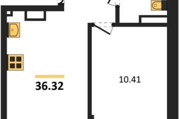 Фото №1: 1-комнатная квартира 38 м² - Южный, мкр. жилой комплекс Южные Соседи, 