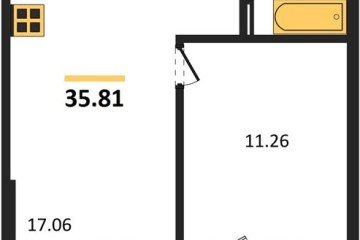 Фото №1: 1-комнатная квартира 38 м² - Южный, мкр. жилой комплекс Южные Соседи, 