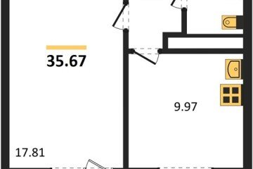 Фото №1: 1-комнатная квартира 35 м² - Тихорецк, мкр. квартал Новый Городок, 