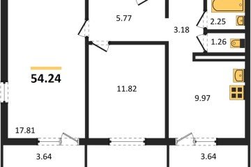 Фото №1: 2-комнатная квартира 54 м² - Тихорецк, мкр. квартал Новый Городок, 