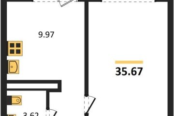 Фото №1: 1-комнатная квартира 35 м² - Тихорецк, мкр. квартал Новый Городок, 