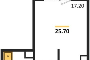 Фото №1: Студия 26 м² - Краснодар, мкр. жилой комплекс Улыбка, ул. имени Героя Георгия Бочарникова, 2