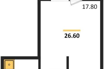 Фото №1: Студия 26 м² - Краснодар, мкр. жилой комплекс Улыбка, ул. имени Героя Георгия Бочарникова, 2