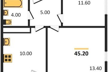 Фото №1: 2-комнатная квартира 45 м² - Краснодар, мкр. Прикубанский внутригородской округ, ул. имени Героя Георгия Бочарникова, 2к1