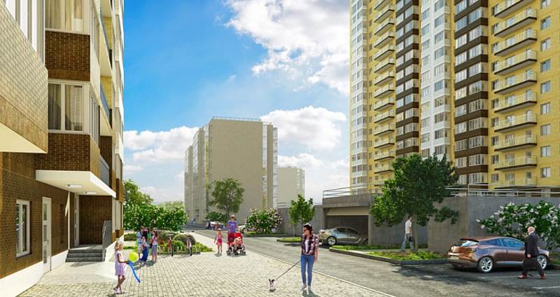 Фото №3: 2-комнатная квартира 44 м² - Краснодар, жилой комплекс Улыбка, мкр. Прикубанский внутригородской округ, ул. имени Героя Георгия Бочарникова, 2к1