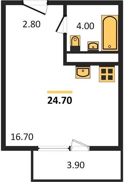 Фото №1: Студия 24 м² - Краснодар, жилой комплекс Улыбка, мкр. Прикубанский внутригородской округ, ул. имени Героя Георгия Бочарникова, 2к1