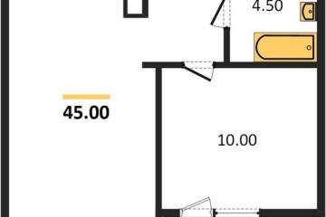 Фото №1: 1-комнатная квартира 45 м² - Краснодар, мкр. жилой комплекс Югге, 