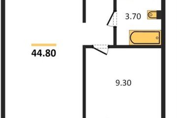 Фото №1: 1-комнатная квартира 47 м² - Краснодар, мкр. жилой комплекс Югге, 