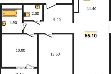 Фото №1: 2-комнатная квартира 67 м² - Краснодар, мкр. жилой комплекс Югге, 