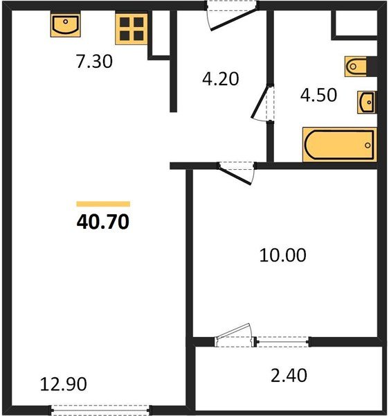 Фото №1: 1-комнатная квартира 43 м² - Краснодар, Прикубанский внутригородской округ, мкр. жилой комплекс Югге
