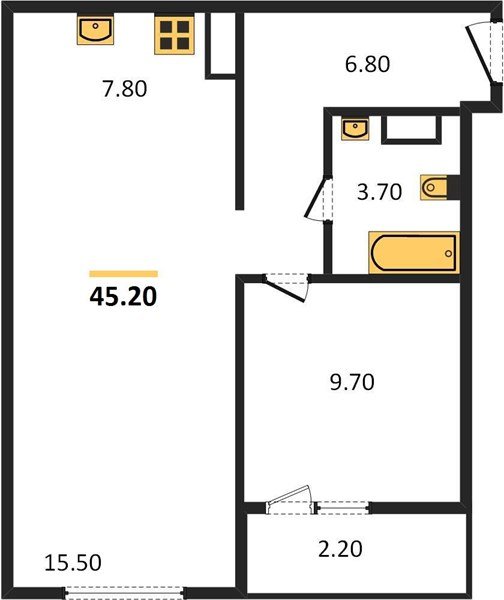 Фото №1: 1-комнатная квартира 46 м² - Краснодар, Прикубанский внутригородской округ, мкр. жилой комплекс Югге