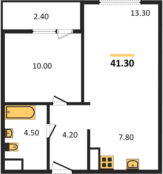 Фото №1: 1-комнатная квартира 43 м² - Краснодар, Прикубанский внутригородской округ, мкр. жилой комплекс Югге
