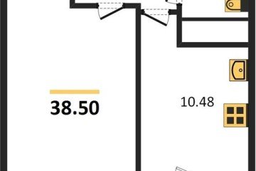 Фото №1: 1-комнатная квартира 41 м² - Берёзовый, мкр. Витаминкомбинат, ул. Целиноградская, 2Ик2