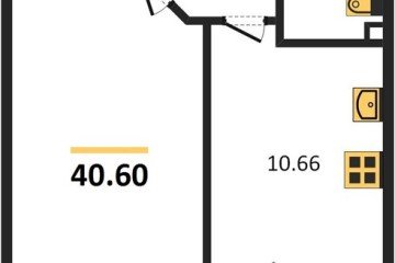 Фото №1: 1-комнатная квартира 42 м² - Берёзовый, мкр. Витаминкомбинат, ул. Целиноградская, 2Ик2