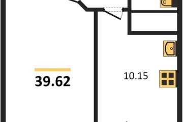 Фото №1: 1-комнатная квартира 41 м² - Берёзовый, мкр. Витаминкомбинат, ул. Целиноградская, 2Ик2