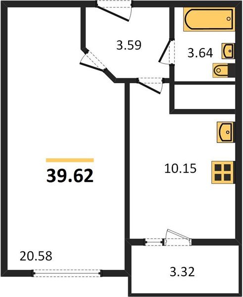 Фото №1: 1-комнатная квартира 41 м² - Берёзовый, Прикубанский внутригородской округ, жилой комплекс Огурцы, мкр. Витаминкомбинат, ул. Целиноградская, 2Ик2
