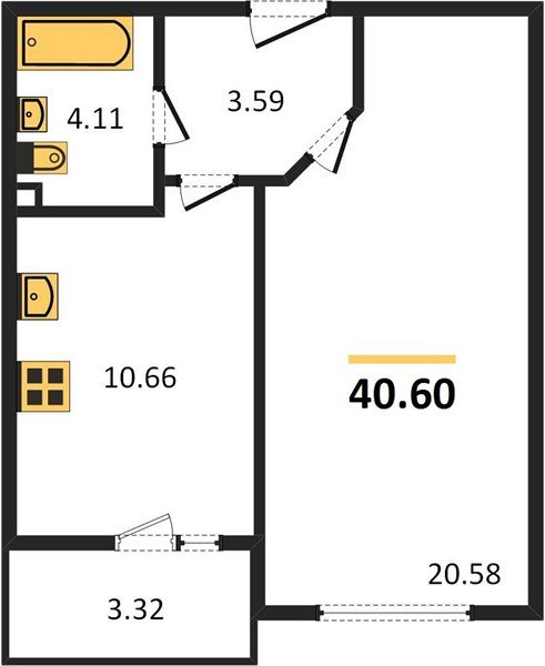 Фото №1: 1-комнатная квартира 42 м² - Берёзовый, Прикубанский внутригородской округ, жилой комплекс Огурцы, мкр. Витаминкомбинат, ул. Целиноградская, 2Ик2