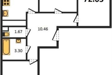 Фото №1: 3-комнатная квартира 76 м² - Берёзовый, мкр. Витаминкомбинат, ул. Целиноградская, 2Ик2