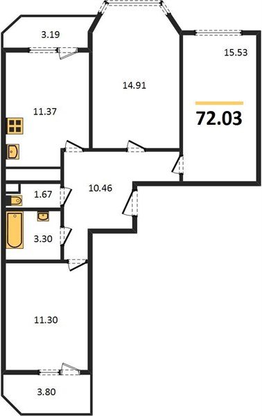 Фото №1: 3-комнатная квартира 76 м² - Берёзовый, Прикубанский внутригородской округ, жилой комплекс Огурцы, мкр. Витаминкомбинат, ул. Целиноградская, 2Ик2