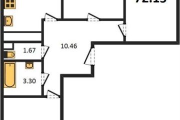 Фото №1: 3-комнатная квартира 76 м² - Берёзовый, мкр. Витаминкомбинат, ул. Целиноградская, 2Ик2