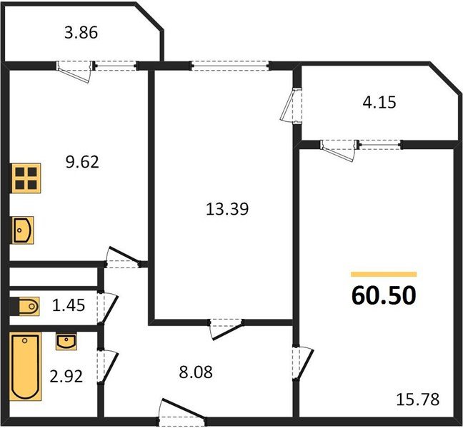 Фото №1: 2-комнатная квартира 60 м² - Берёзовый, Прикубанский внутригородской округ, жилой комплекс Огурцы, мкр. Витаминкомбинат, ул. Целиноградская, 2Ик2
