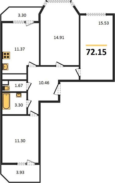 Фото №1: 3-комнатная квартира 76 м² - Берёзовый, Прикубанский внутригородской округ, жилой комплекс Огурцы, мкр. Витаминкомбинат, ул. Целиноградская, 2Ик2
