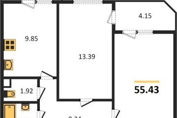 Фото №1: 2-комнатная квартира 61 м² - Берёзовый, мкр. Витаминкомбинат, ул. Целиноградская, 2Ик2