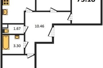 Фото №1: 3-комнатная квартира 77 м² - Берёзовый, мкр. Витаминкомбинат, ул. Целиноградская, 2Ик2