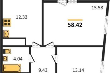 Фото №1: 2-комнатная квартира 63 м² - Берёзовый, мкр. Прикубанский внутригородской округ, 
