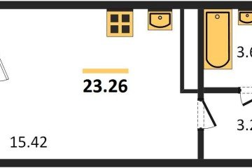 Фото №1: Студия 26 м² - Берёзовый, мкр. Прикубанский внутригородской округ, 