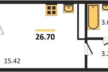 Фото №1: Студия 26 м² - Берёзовый, мкр. Прикубанский внутригородской округ, 