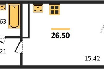 Фото №1: Студия 26 м² - Берёзовый, мкр. Прикубанский внутригородской округ, 
