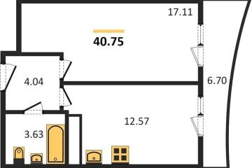 Фото №1: 1-комнатная квартира 45 м² - Берёзовый, мкр. Прикубанский внутригородской округ, 