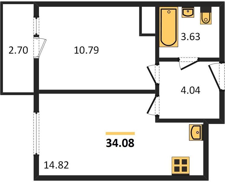 Фото №1: 1-комнатная квартира 37 м² - Берёзовый, Витаминкомбинат, мкр. Прикубанский внутригородской округ