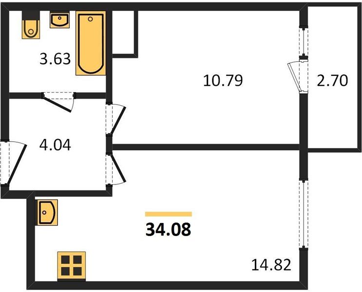 Фото №1: 1-комнатная квартира 37 м² - Берёзовый, Витаминкомбинат, мкр. Прикубанский внутригородской округ