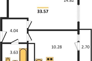 Фото №1: 1-комнатная квартира 37 м² - Берёзовый, мкр. Прикубанский внутригородской округ, 