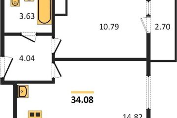 Фото №1: 1-комнатная квартира 37 м² - Берёзовый, мкр. Прикубанский внутригородской округ, 