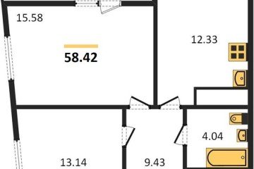 Фото №1: 2-комнатная квартира 63 м² - Берёзовый, мкр. Прикубанский внутригородской округ, 