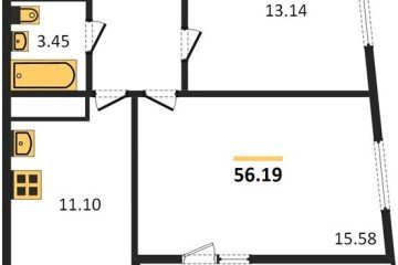 Фото №1: 2-комнатная квартира 61 м² - Берёзовый, мкр. Прикубанский внутригородской округ, 