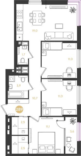 Фото №1: 3-комнатная квартира 77 м² - Краснодар, квартал Самолёт, жилой комплекс Самолёт-7, мкр. Прикубанский внутригородской округ