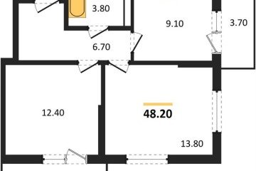 Фото №1: 2-комнатная квартира 48 м² - Краснодар, мкр. Прикубанский внутригородской округ, 