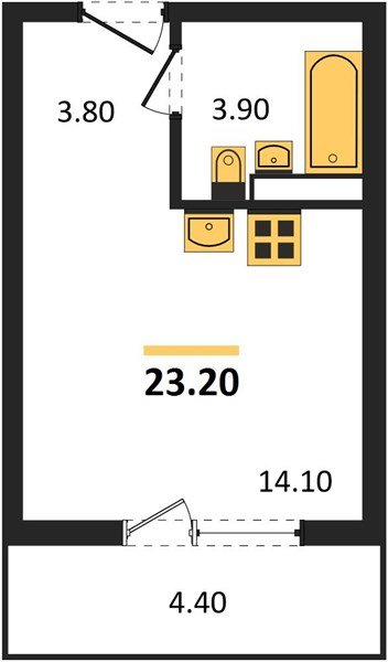 Фото №1: Студия 23 м² - Краснодар, мкр. Прикубанский внутригородской округ