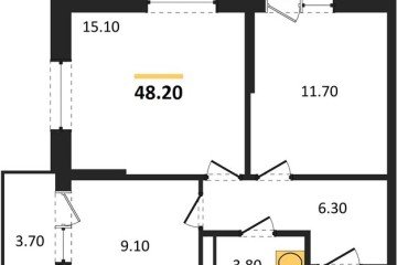Фото №1: 2-комнатная квартира 48 м² - Краснодар, мкр. Прикубанский внутригородской округ, 