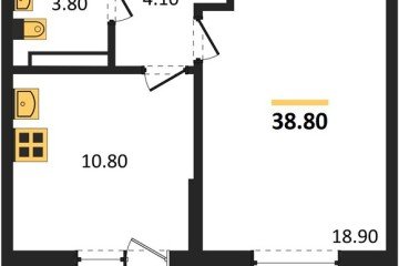Фото №1: 1-комнатная квартира 38 м² - Краснодар, мкр. Прикубанский внутригородской округ, 