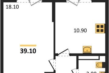 Фото №1: 1-комнатная квартира 39 м² - Краснодар, мкр. Прикубанский внутригородской округ, 