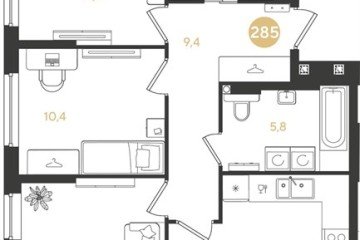 Фото №1: 3-комнатная квартира 75 м² - Краснодар, мкр. жилой комплекс Самолёт-7, 