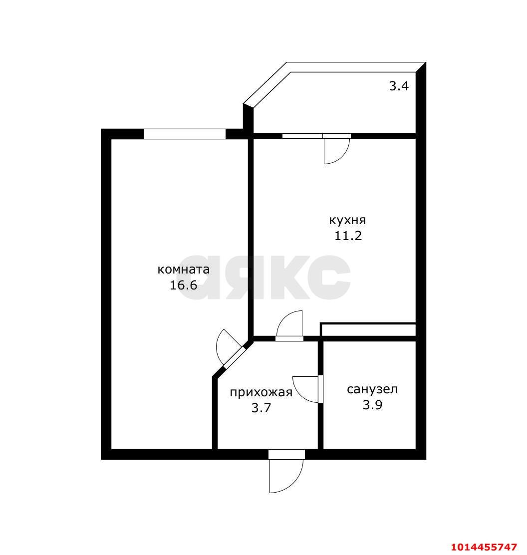 Фото №12: 1-комнатная квартира 35 м² - Краснодар, жилой комплекс Керченский, ул. им. Героя Сарабеева В.И., 3/1