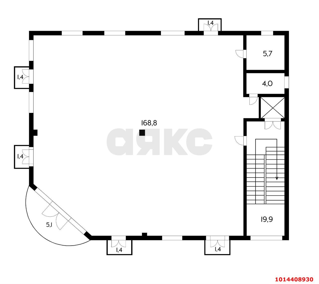Фото №2: Офисное помещение 190 м² - Краснодар, Фестивальный, ул. Фридриха Энгельса, 88